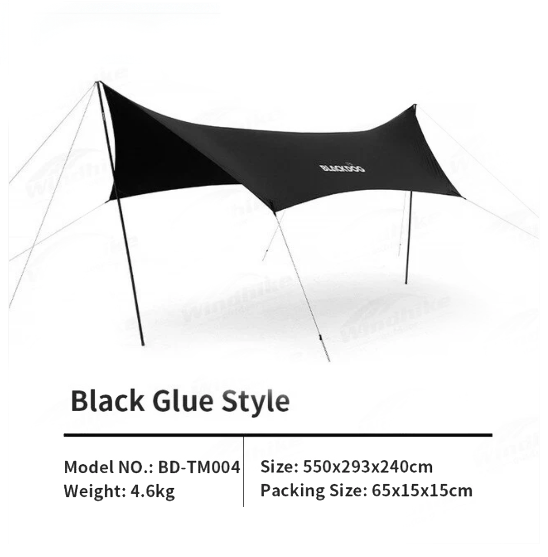 Black Dog Full Black Tarp for Outdoor Use Durable and Weather-Resistant Cover