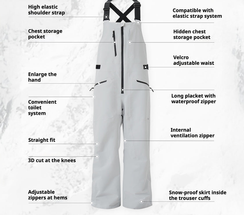 POMT Future X 2L Snow Bibs – Unisex