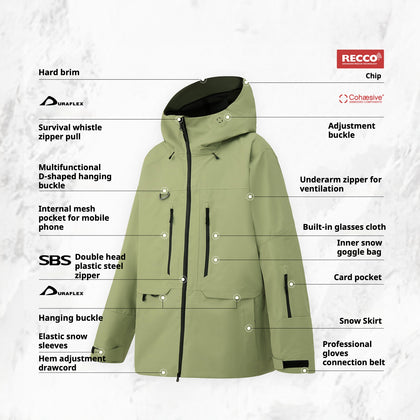 Pomt Futurx 3L Snow Jacket Avocado Green
