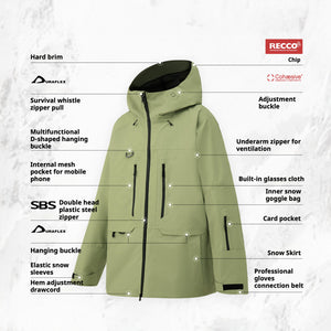 Pomt Futurx 3L Snow Jacket Avocado Green
