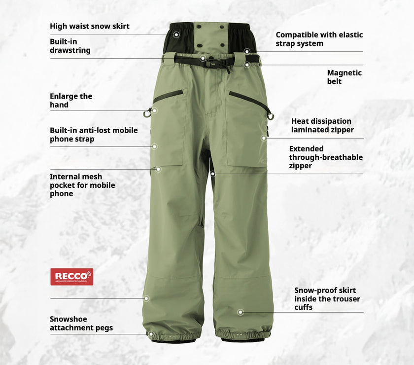 Pomt Futurx 3L Snow Pants Avocado Green