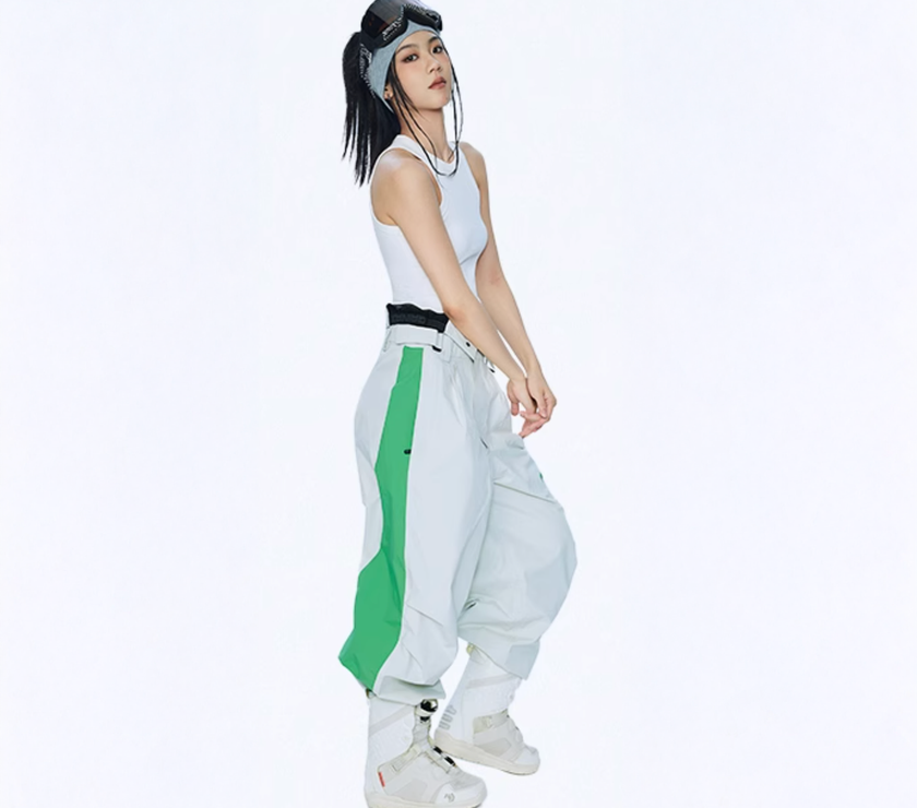 Pantalon de neige GAINAX Blanc&amp;Vert
