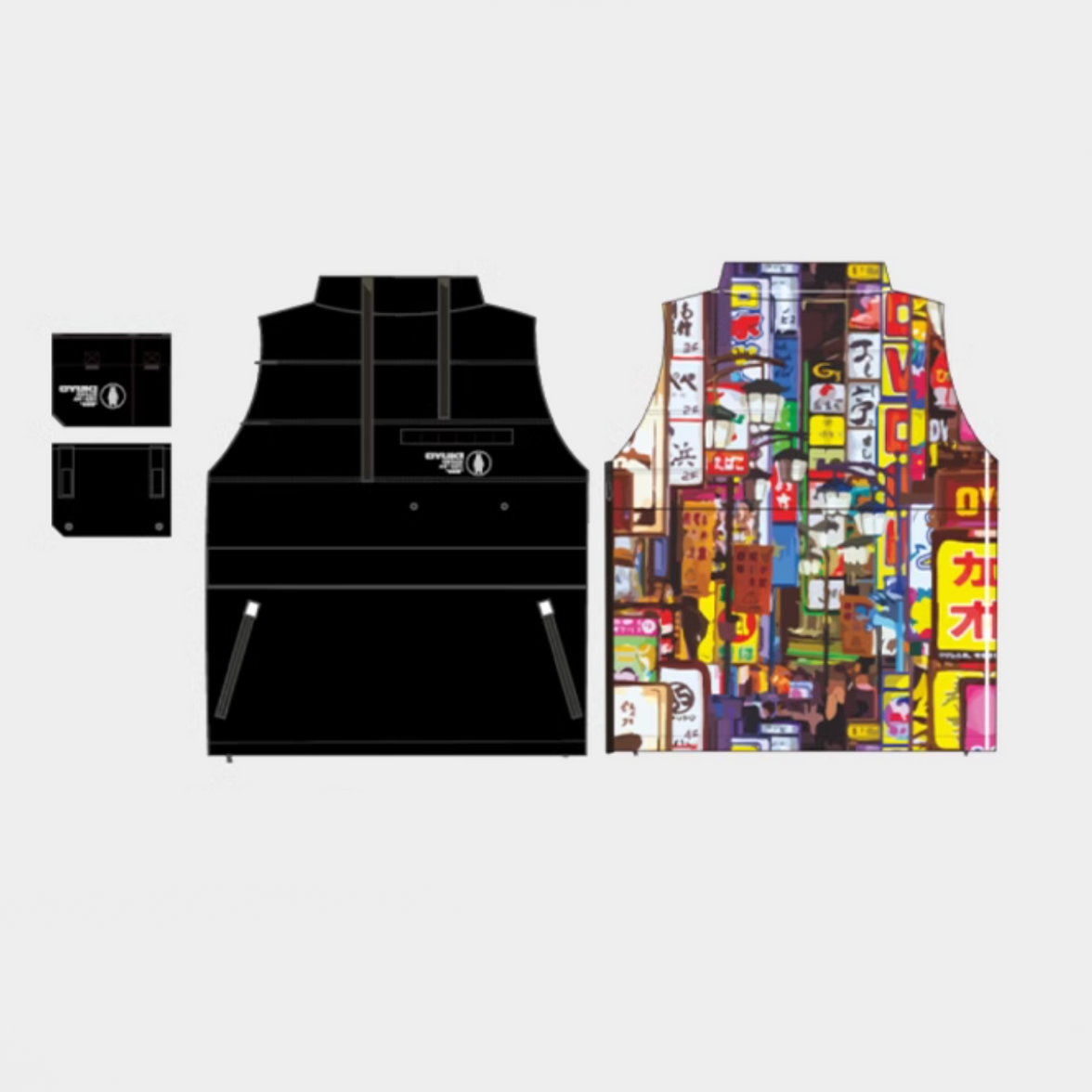 GOSKI Gilet en Coton Noir