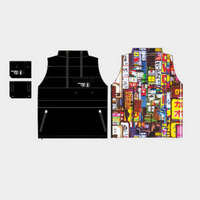 GOSKI Gilet en Coton Noir