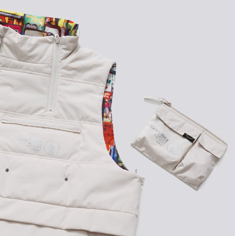 GOSKI Gilet en Coton Noir