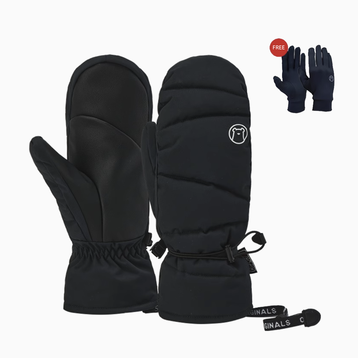 Goski Souffle Down Mittens With Inside Liners - Unisex