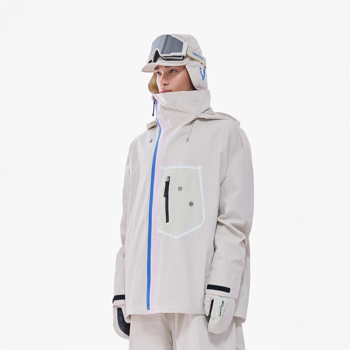 Vector Mist White Snowpark Slash 2L Jacket - Unisex