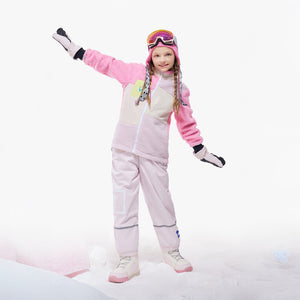 Vector Peach Pink Kids' Patch Darn Fleece Jacket
