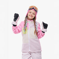 Vector Peach Pink Kids' Patch Darn Fleece Jacket