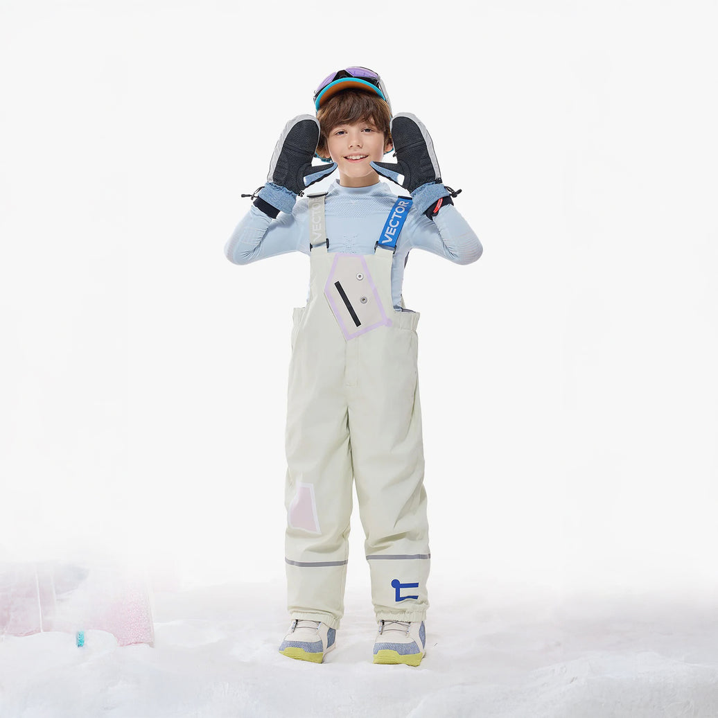 Vector Sand White Kids' Snowpark Slash 2L Bib Pants