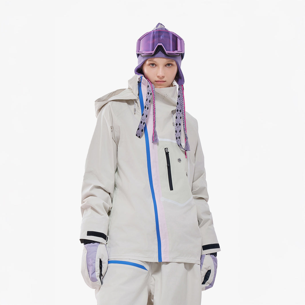 Vector Mist White Snowpark Slash 2L Jacket - Unisex