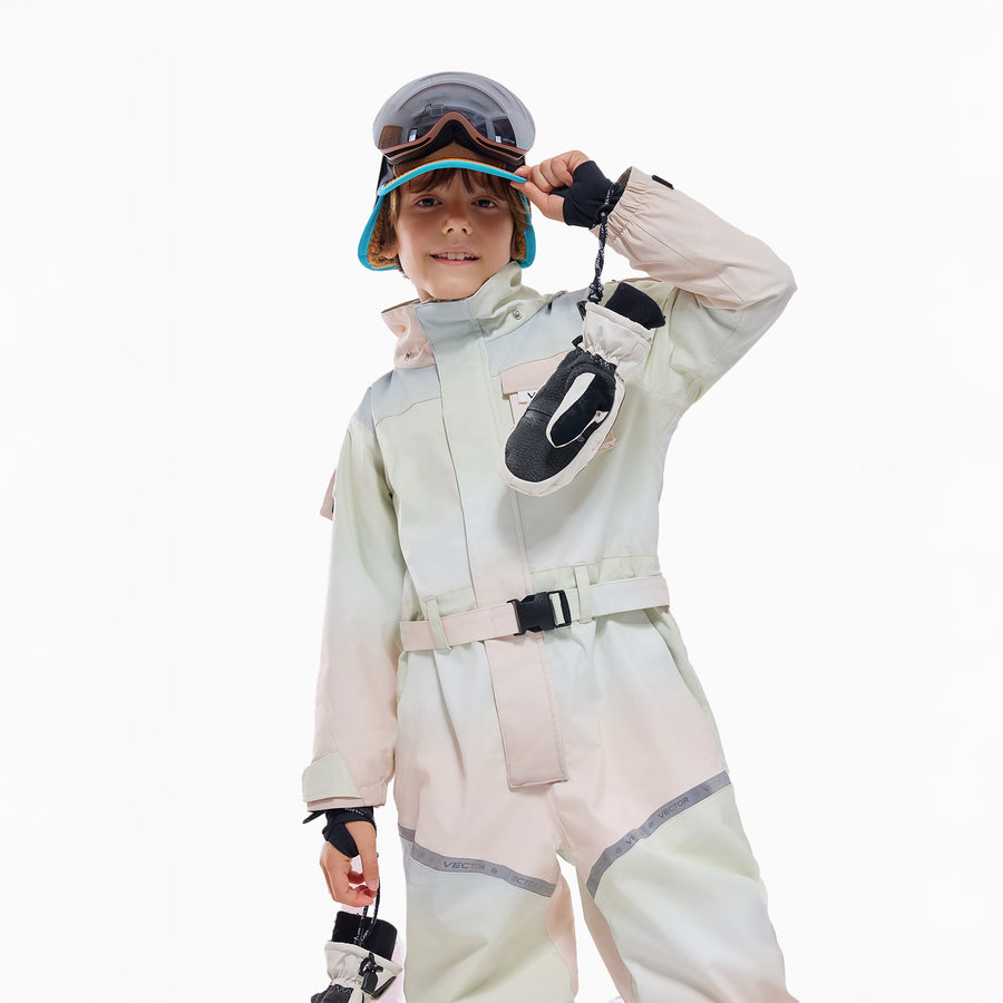 Vector Misty Brown Kids' Nebula Spliced Jumpsuit