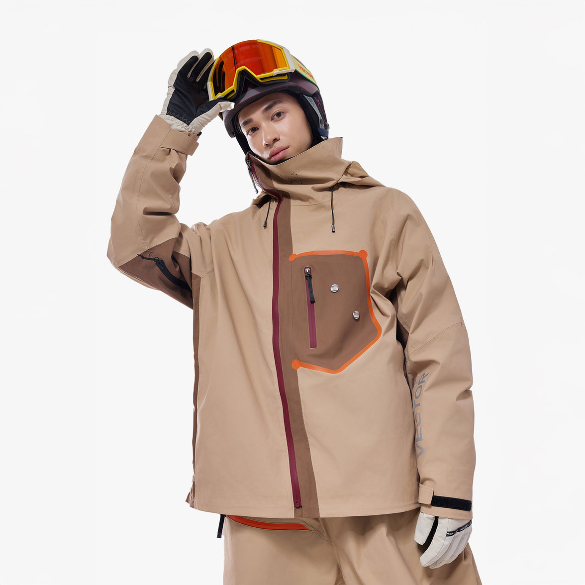 Vector Brown Snowpark Slash 2L Jacket - Unisex