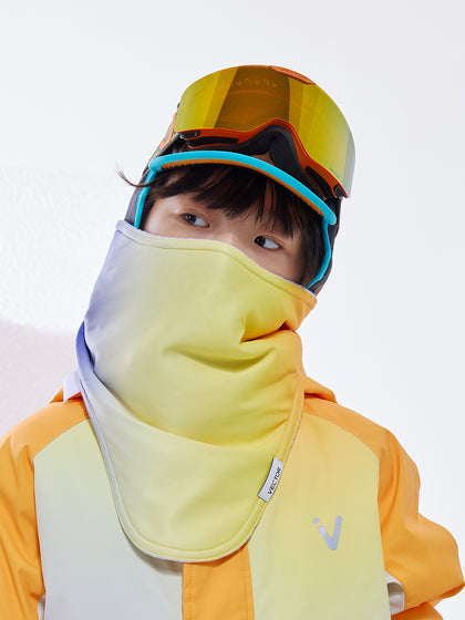 Vector Snowy Night With Orange Glow Kids' Trifit Face Mask
