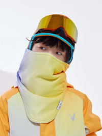 Vector Snowy Night With Orange Glow Kids' Trifit Face Mask