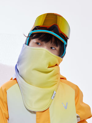 Vector Snowy Night With Orange Glow Kids' Trifit Face Mask