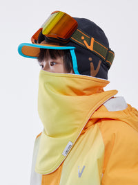 Vector Snowy Night With Orange Glow Kids' Trifit Face Mask