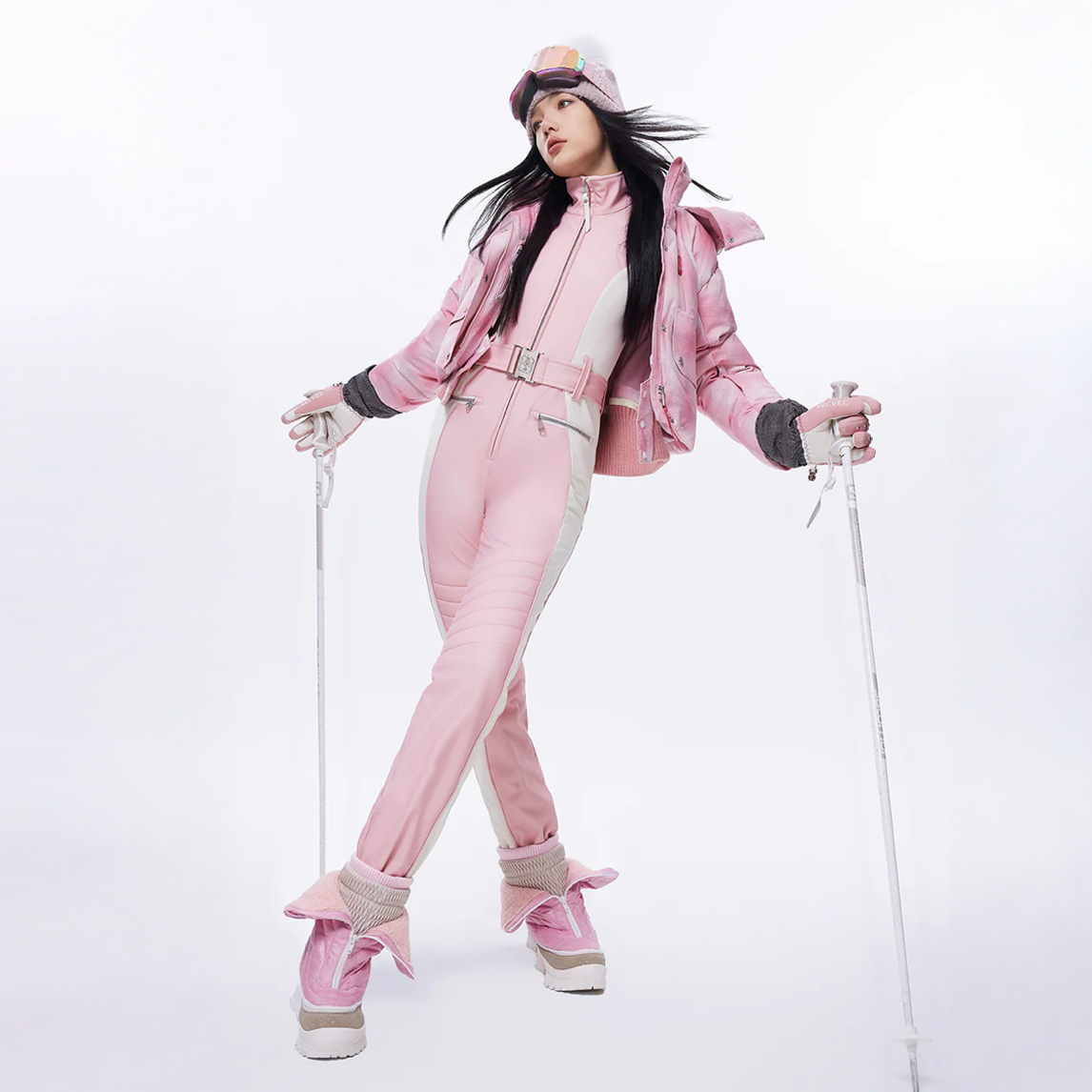 Vecvec Icelyn Pink Ski Suit