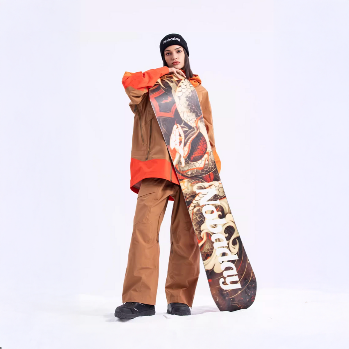 Nobaday Max Red Serpent Camber Snowboard