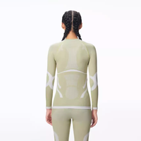 Surpine Women Light Green Merino Wool Base Layer Top
