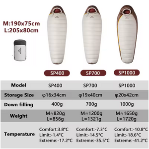 Naturehike Snowbird Mummy Down Sleeping Bag SP400