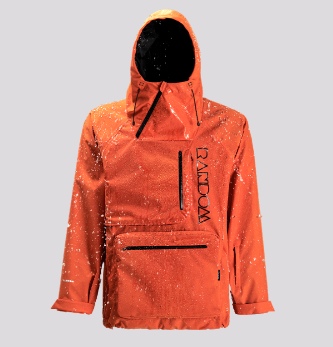 RandomPow 套头连帽男女款雪地夹克 黄色