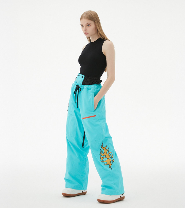Randompow Freestyle Fire Stitches Snow Pants - Unisex