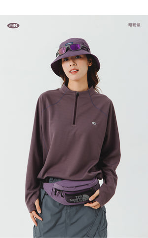 Blue Quick-Drying Training Long Sleeve T-shirt