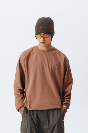 Blue Drawstring Training Unisex Long Sleeve T-shirt