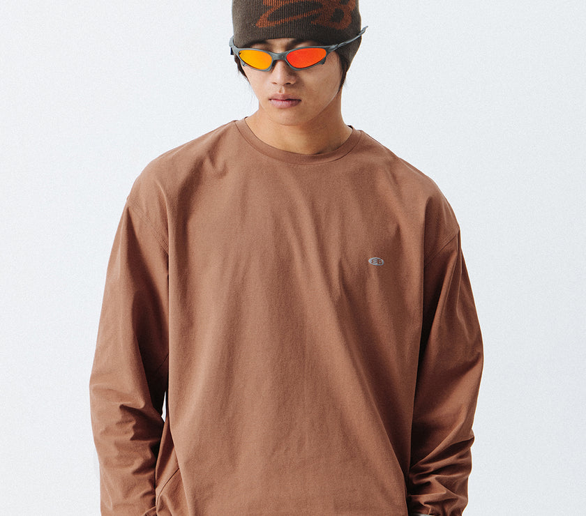 Blue Drawstring Training Unisex Long Sleeve T-shirt