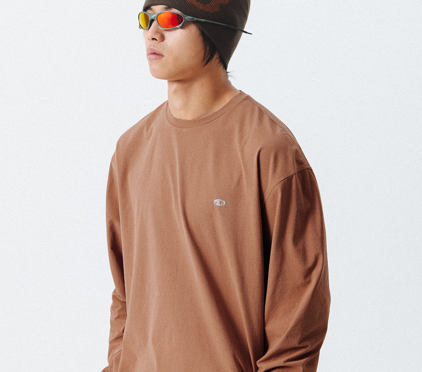 Blue Drawstring Training Unisex Long Sleeve T-shirt