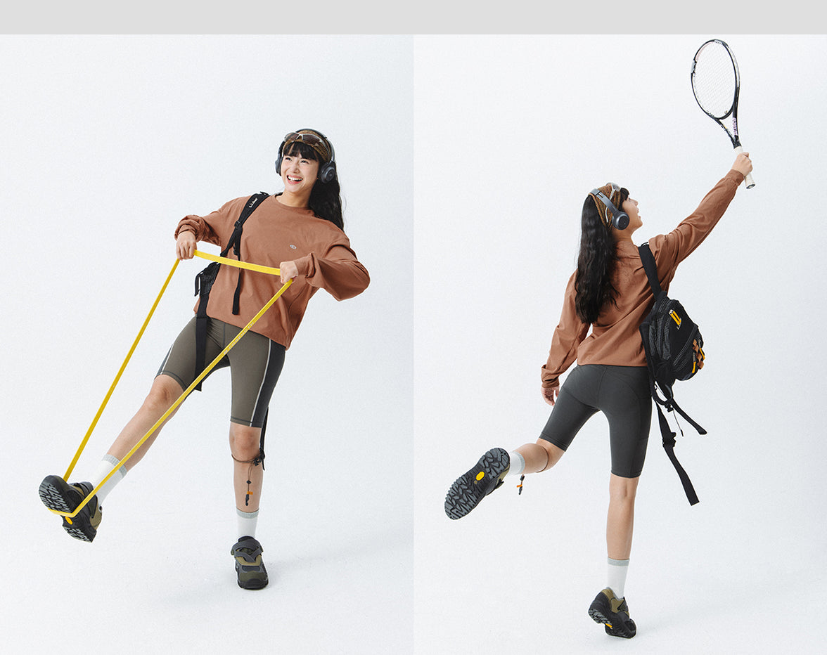 Blue Drawstring Training Unisex Long Sleeve T-shirt