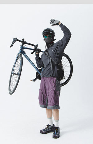 Blue Drawstring Training Unisex Long Sleeve T-shirt