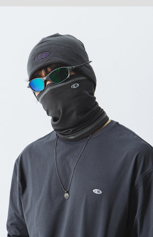 Blue Drawstring Training Unisex Long Sleeve T-shirt