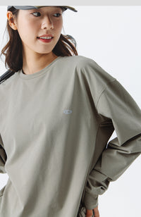 Blue Drawstring Training Unisex Long Sleeve T-shirt