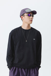 Blue Drawstring Training Unisex Long Sleeve T-shirt