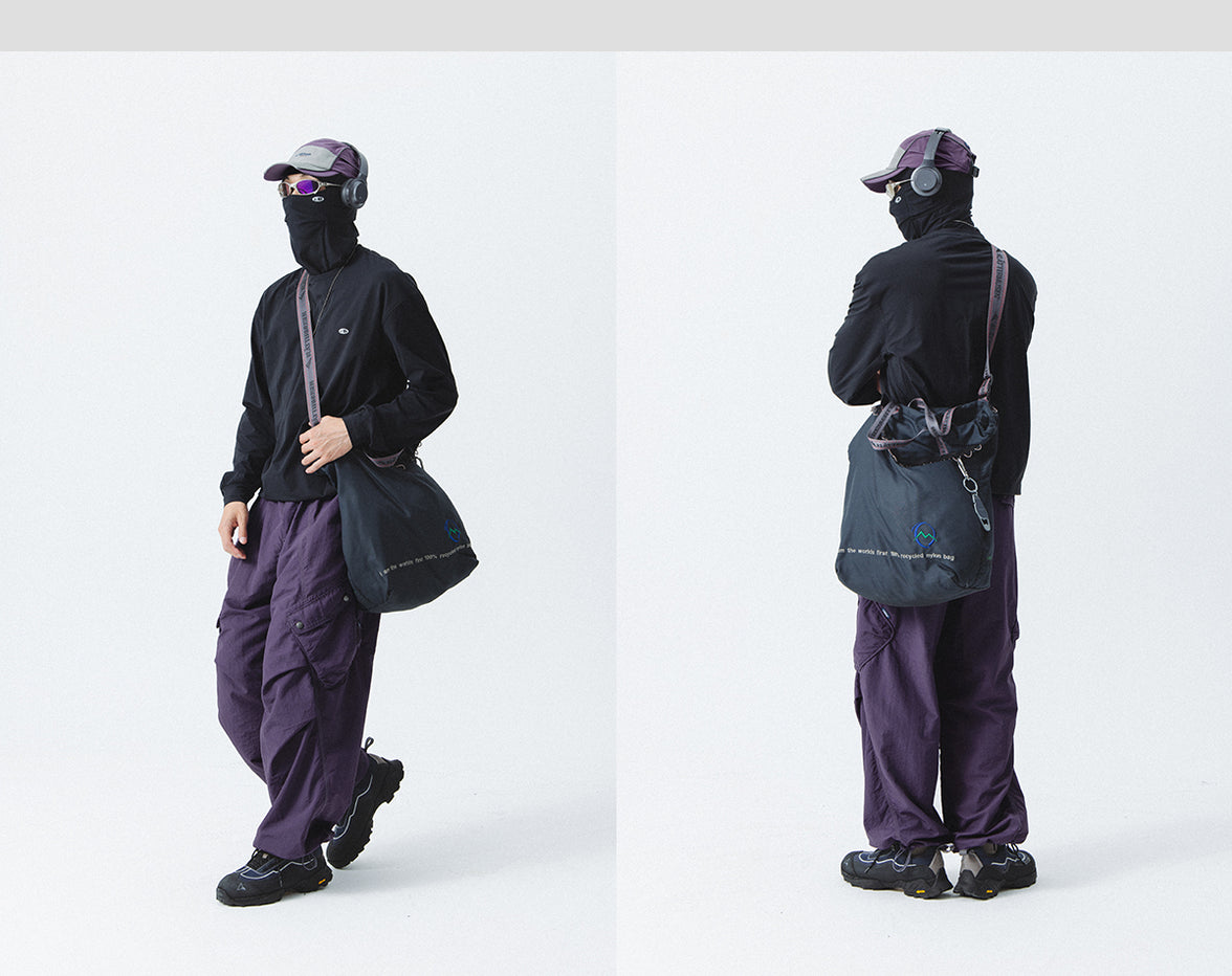 Blue Drawstring Training Unisex Long Sleeve T-shirt