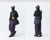 Blue Drawstring Training Unisex Long Sleeve T-shirt