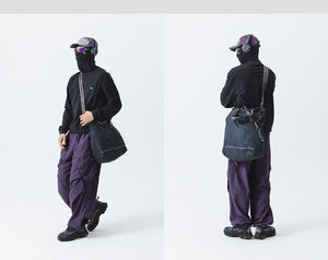 Blue Drawstring Training Unisex Long Sleeve T-shirt