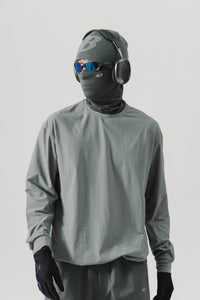 Blue Drawstring Training Unisex Long Sleeve T-shirt