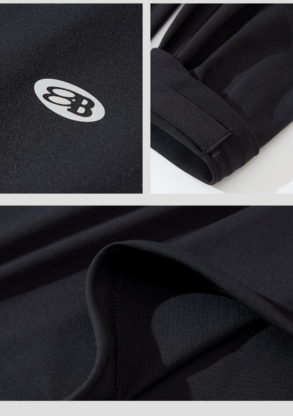 Blue Drawstring Training Unisex Long Sleeve T-shirt