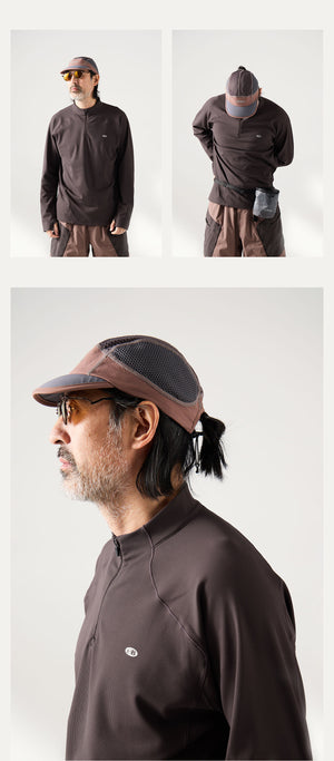 Blue Monte Stand-Up Collar Waffle Men's Training Long Sleeve T-Shirt