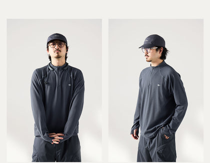 Blue Monte Stand-Up Collar Waffle Men's Training Long Sleeve T-Shirt