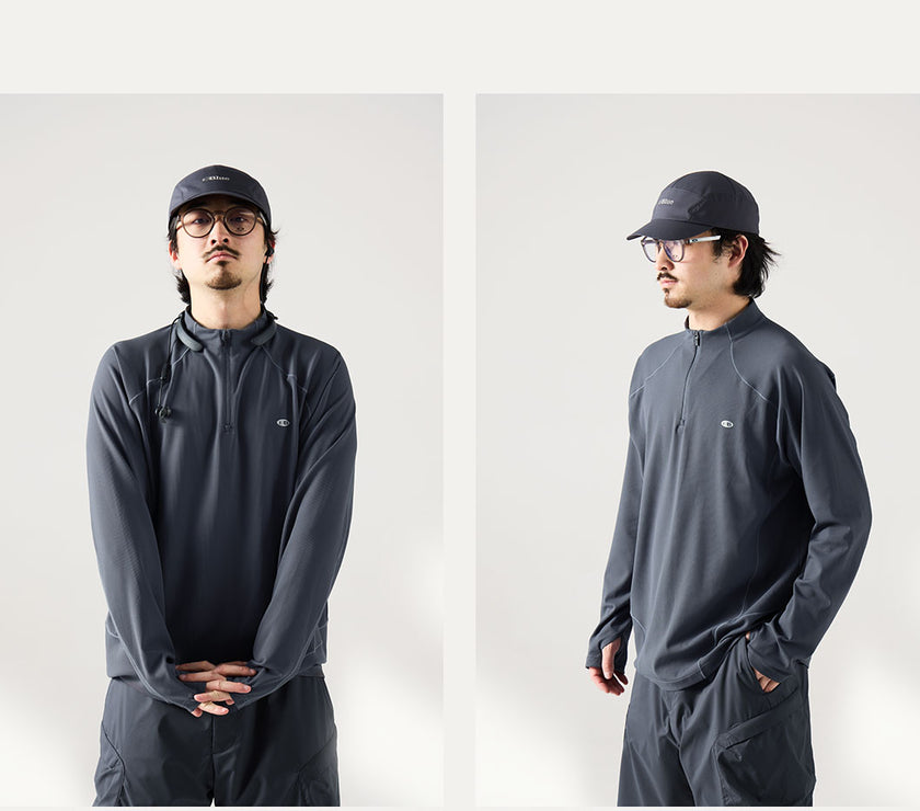 Blue Monte Stand-Up Collar Waffle Men's Training Long Sleeve T-Shirt