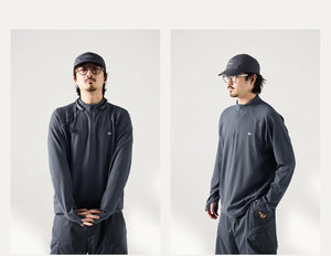 Blue Monte Stand-Up Collar Waffle Men's Training Long Sleeve T-Shirt