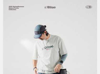 Blue Monte Logo Print Men's Short-Sleeved Round-Neck T-Shirt