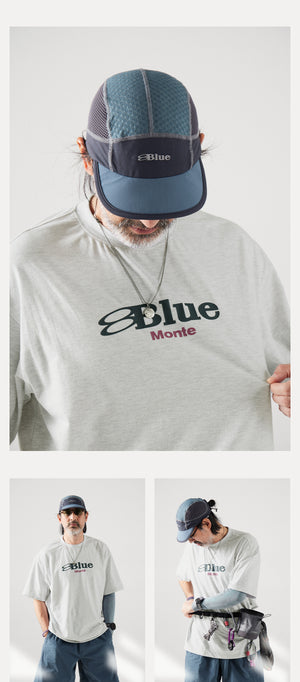 Blue Monte Logo Print Men's Short-Sleeved Round-Neck T-Shirt