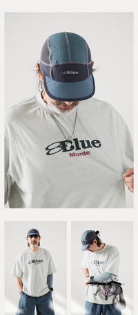 Blue Monte Logo Print Men's Short-Sleeved Round-Neck T-Shirt