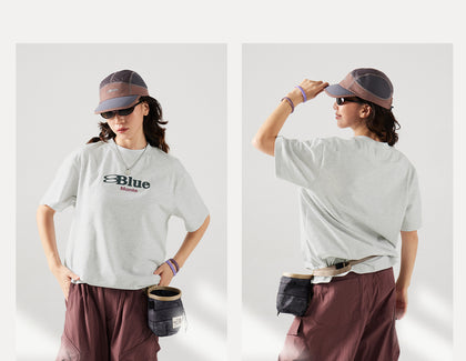 Blue Monte Logo Print Men's Short-Sleeved Round-Neck T-Shirt