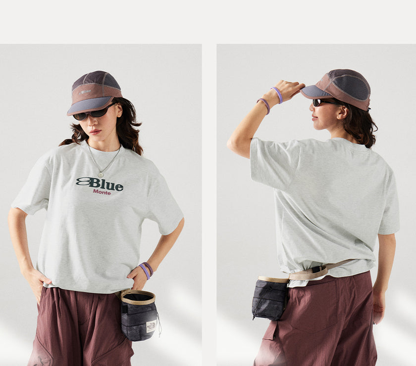 Blue Monte Logo Print Men's Short-Sleeved Round-Neck T-Shirt